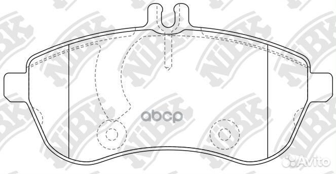 Колодки торм.пер. PN0452W NiBK