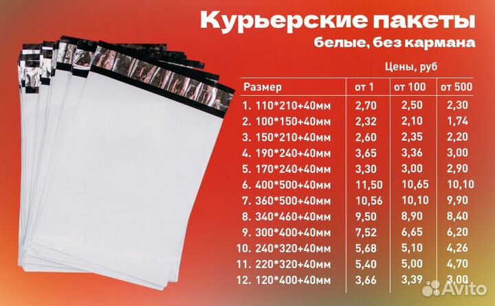 Курьерские пакеты 360*500+40мм