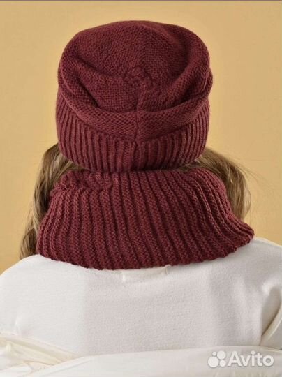 Шапка и снуд набор новый