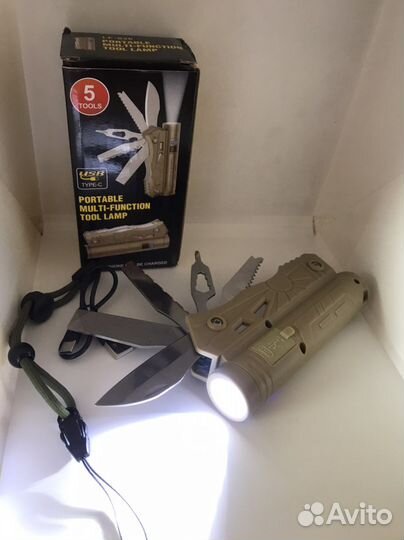 Фонарик светодиодный +мультитул 7в1
