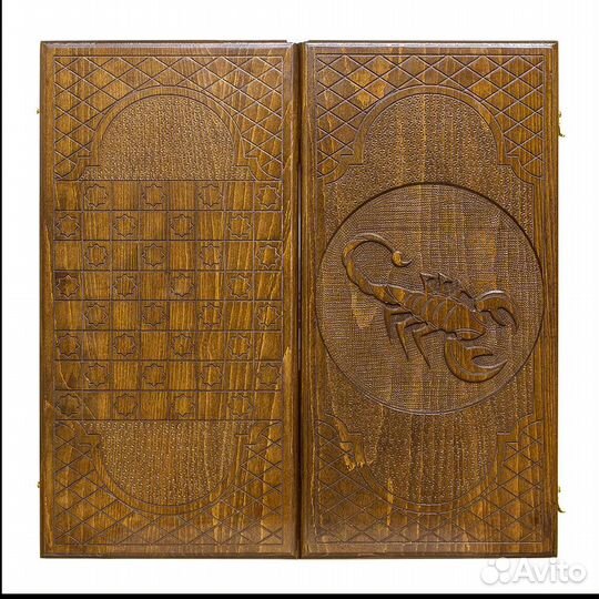 Нарды и шашки резные Древесный скорпион 60 х 60 см бук Армения 62883