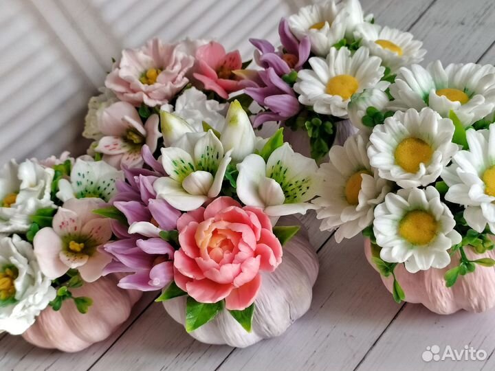 Букет из мыльных цветов