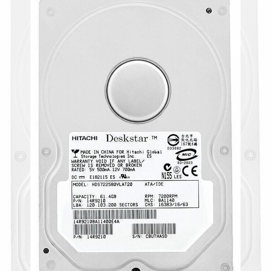 [HDS722580VLAT20] Жесткий Диск Hitachi 7200 Ide 3.5" Hds722580vlat20