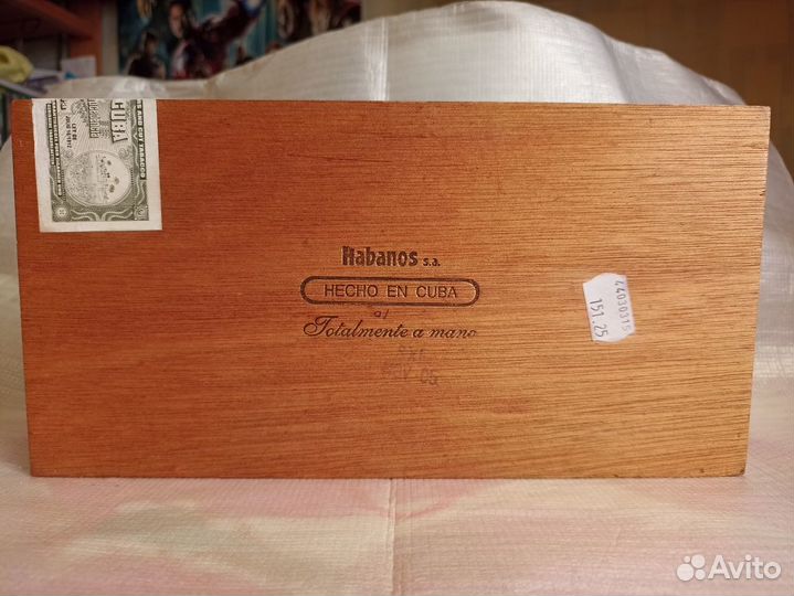 Коробка из-под кубинских сигар Partagas деревянная