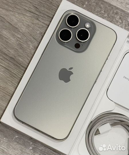 iPhone 15 Pro, Natural, 256GB (95 аккум, Sim+eSim)