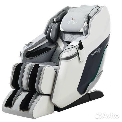 Массажное кресло Pollux white-grey