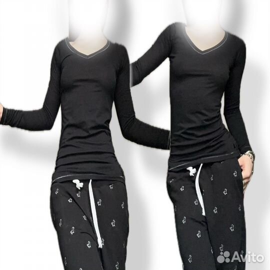 Приталенный лонгслив y2k винтаж