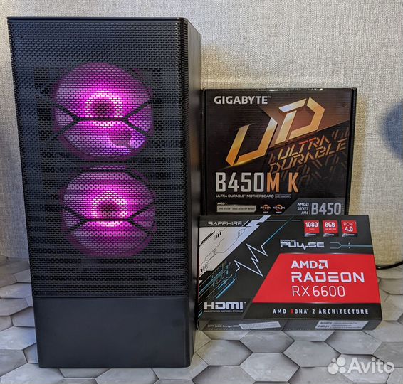 Компьютер пк игровой RX 6600+Ryzen 5500