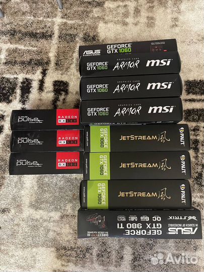 Видеокарты GTX 1060 6gb, RX580 8gb
