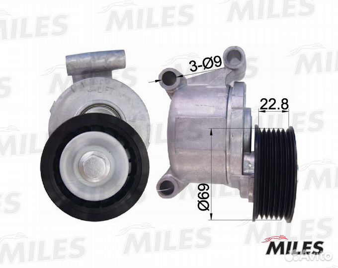 Натяжитель ремня приводного ford focus II/volvo C3