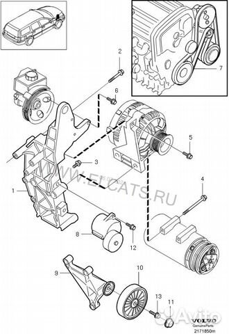 Агрегативная стойка (кронштейн/подвеска) двс Volvo