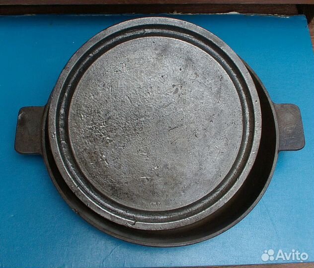 Чугунная сковорода-жаровня для цыплят тапака СССР