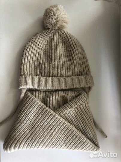 Детская шапка и шарф zara 1-3г