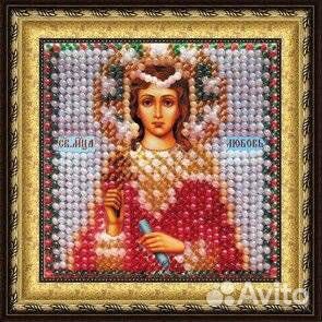 Рисунок на ткани для вышивания бисером 6,5х6,5 см