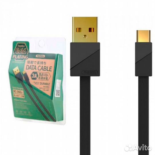 Кабель Remax RC-048i Gold Plating Quick Charging 3