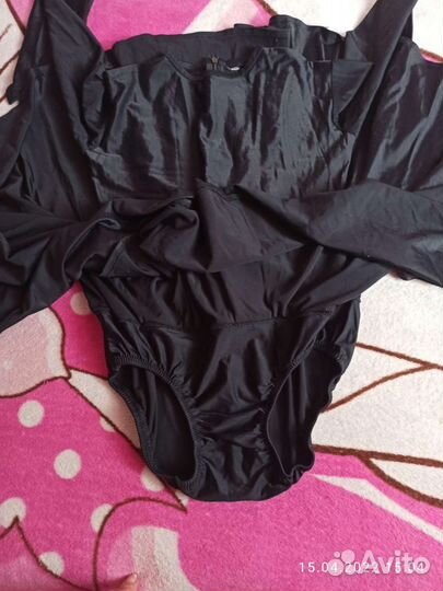 Гимнастический купальник с юбкой