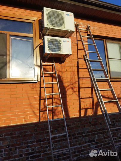 Установка сплит систем, закладка трассы