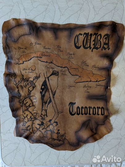 Кожаная карта Cuba (Куба)