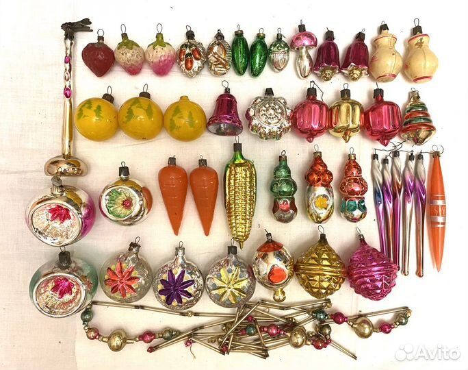 Елочные игрушки времен СССР