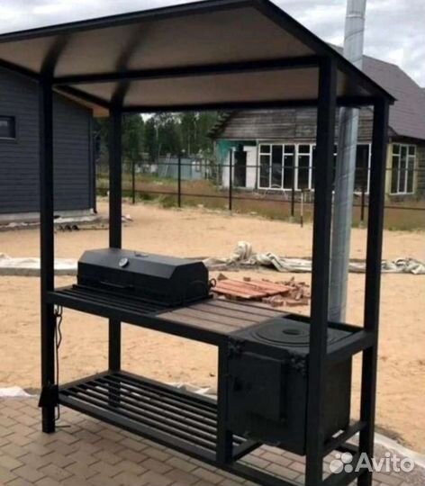 Мангал с крышей