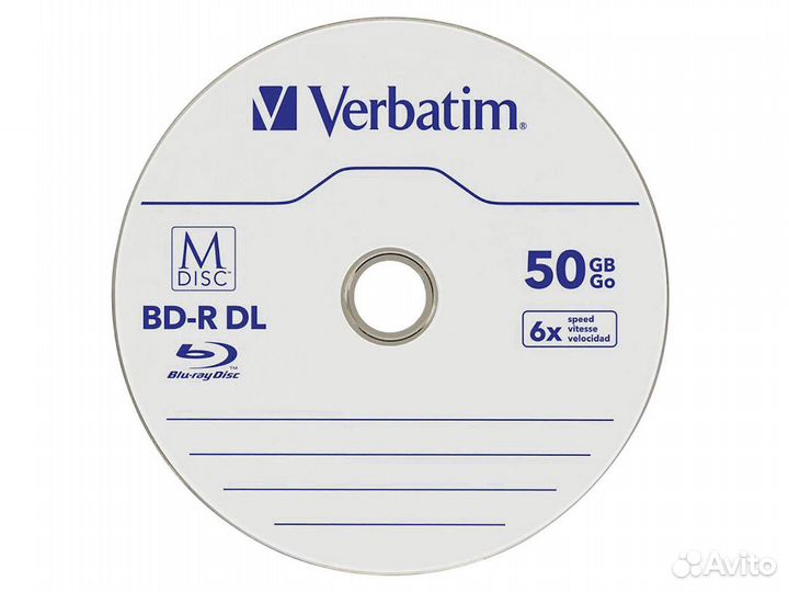Архивные M-Disc DVD R BD-R 25 50Gb 100Gb Verbatim