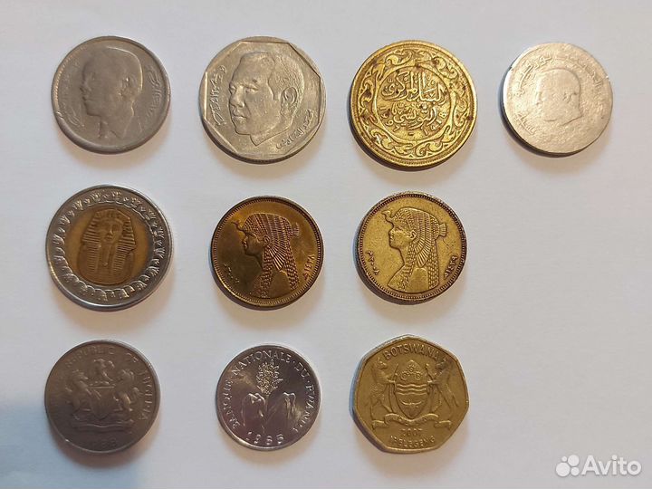 Монеты стран Африки: Нигерия, Руанда, Ботсвана др