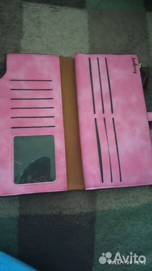 Кошелёк женский большой Эко замша