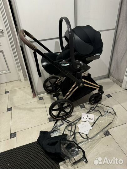 Cybex Priam 4 (3в1) 2023 как новая, Rose Cold