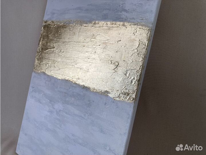 Стильная картина на холсте с поталью