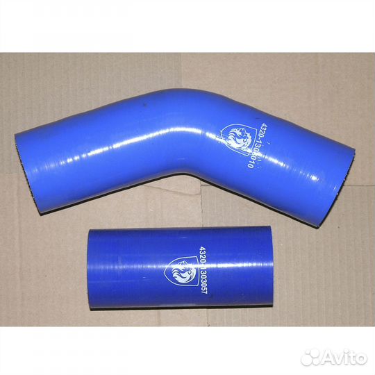 Патрубок радиатора урал дв. камаз (к-т из 2-х) (си