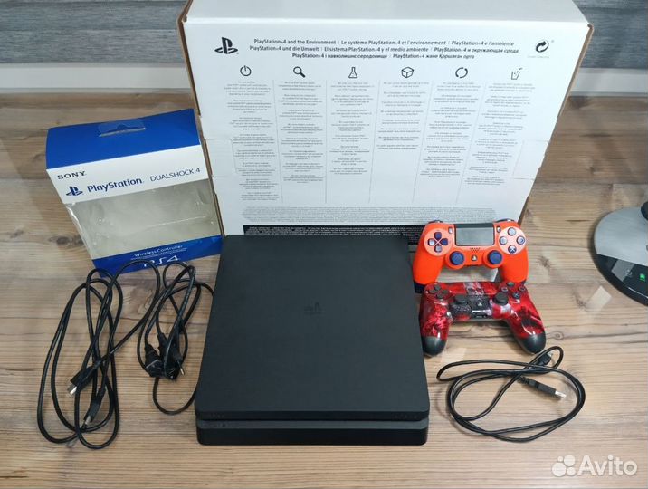 Sony playstation 4 slim 1 tb с играми + VR очки