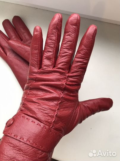 Перчатки женские кожаные 7 размер