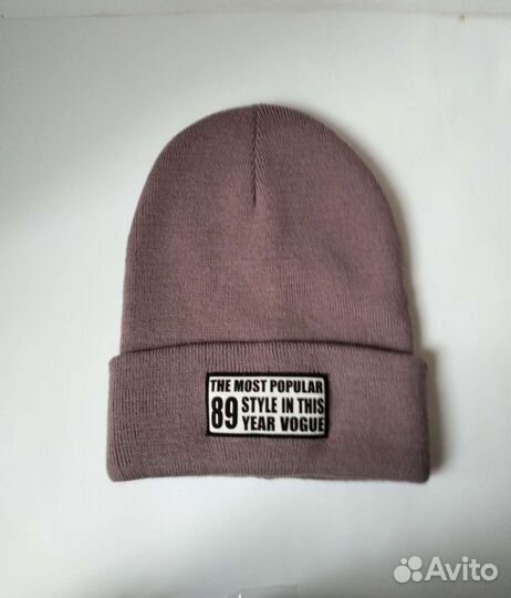 Шерстяная двойная новая шапка бини