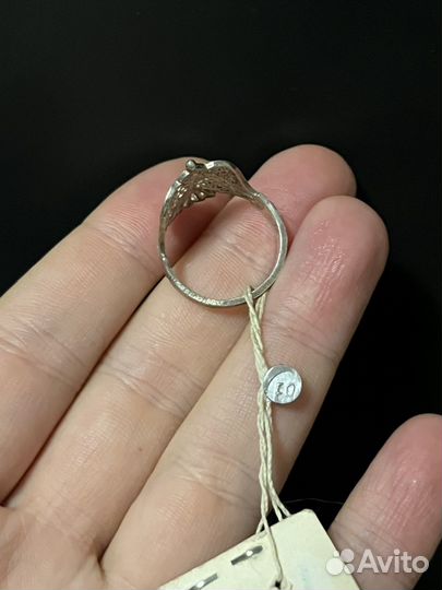Кольцо серебро с биркой