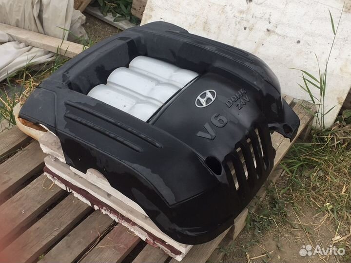 Крышка двигателя hyundai santa fe