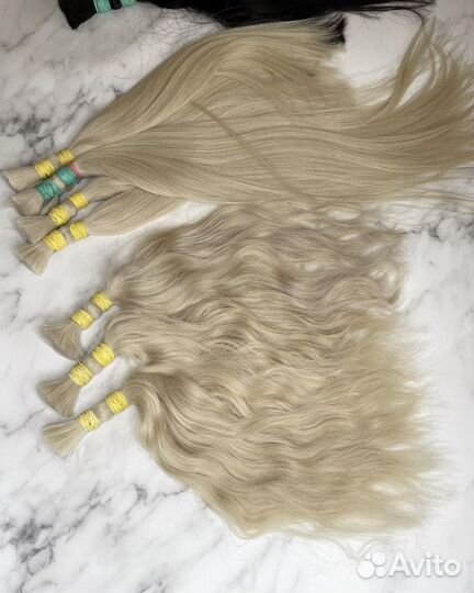 Волосы натуральные блонд