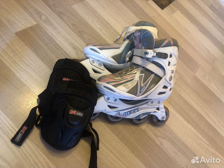 Ролики + наколенники бу