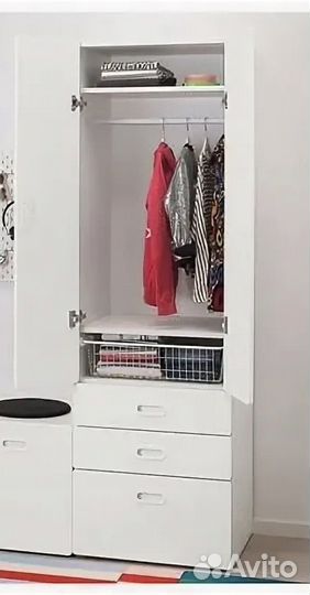 Детский белый шкаф IKEA стува