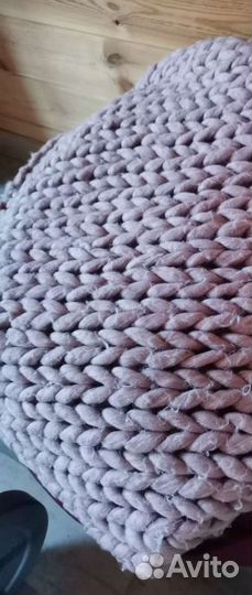 Плед из толстой пряжи мериноса