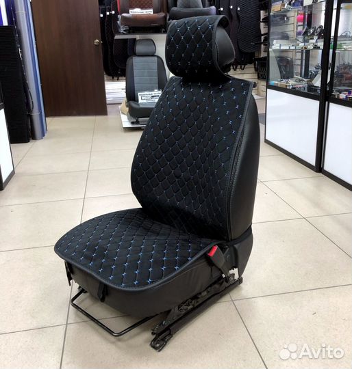 Накидки на передние сиденья из алькантары 2шт