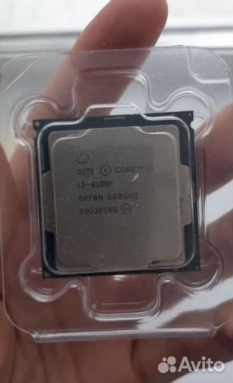 Процессор intel core i3 9100F + боксовый кулер