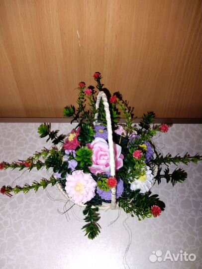 Мини корзинка с мылом ручной работы