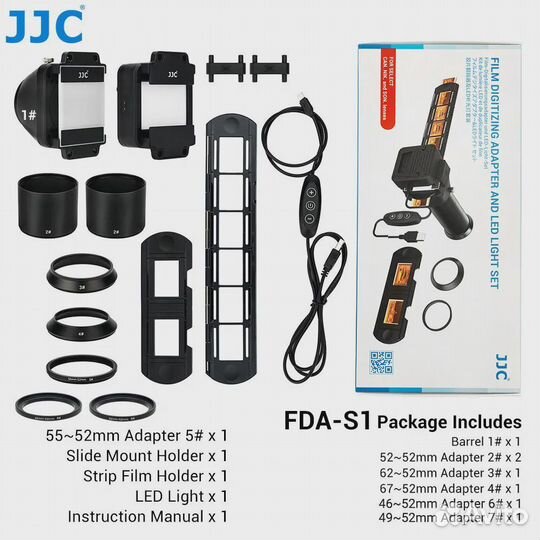 JJC Адаптер для оцифровки пленок и LED светильник