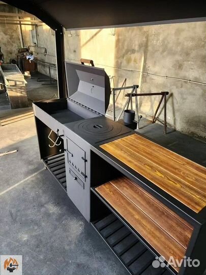 Мангал с крышей 4в1