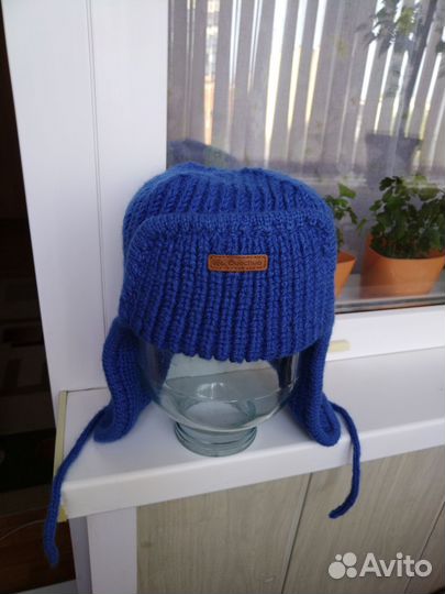 Шапка ушанка женская вязаная