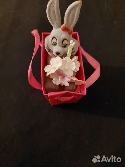 Сувенир из плюша, кролик и бегемотик