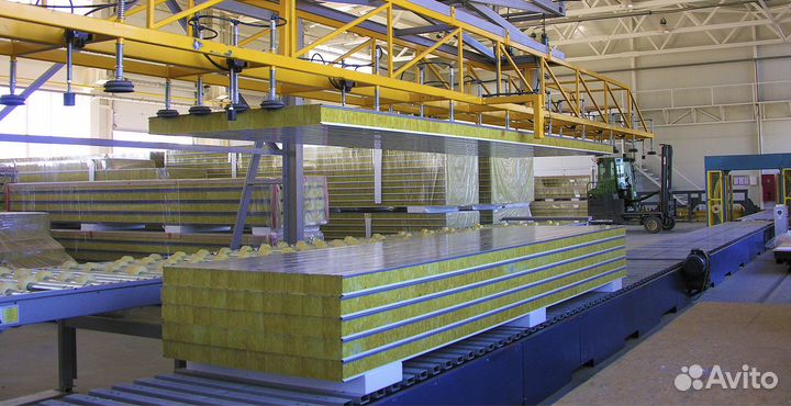 Сэндвич панели 120 мм мин.вата шириной 1 метр