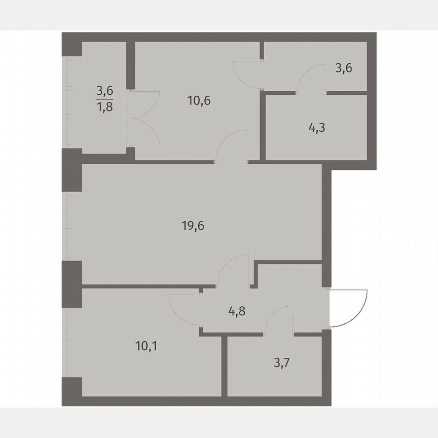 2-к. квартира, 58,5 м², 9/11 эт.