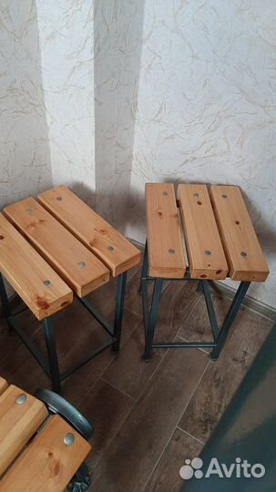 Скамейка и два стула ручная работа