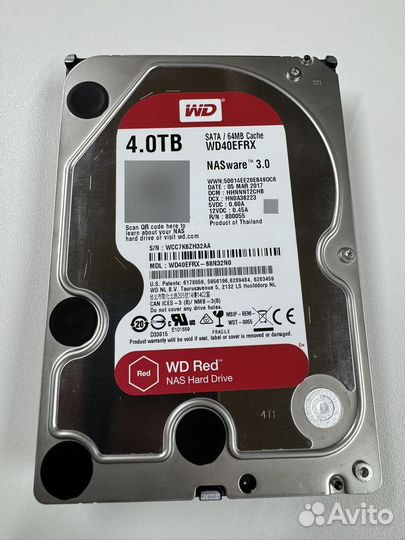 Жеский диск 4Тб WD Red